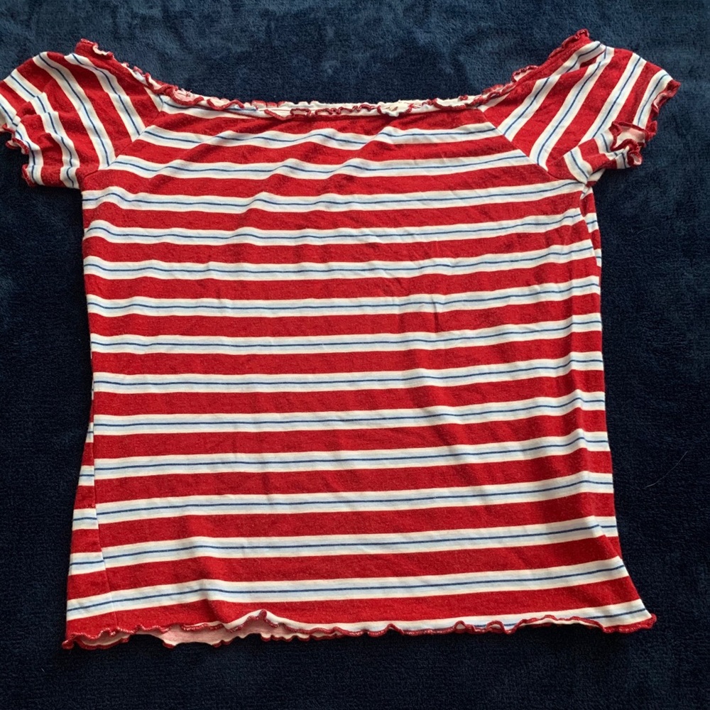 PacSun striped off the shoulder top